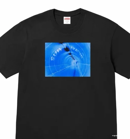 Space Time Black S-XL Tee Short Sleeve White Tunnel Tunnel and SS24 T-shirt 0325